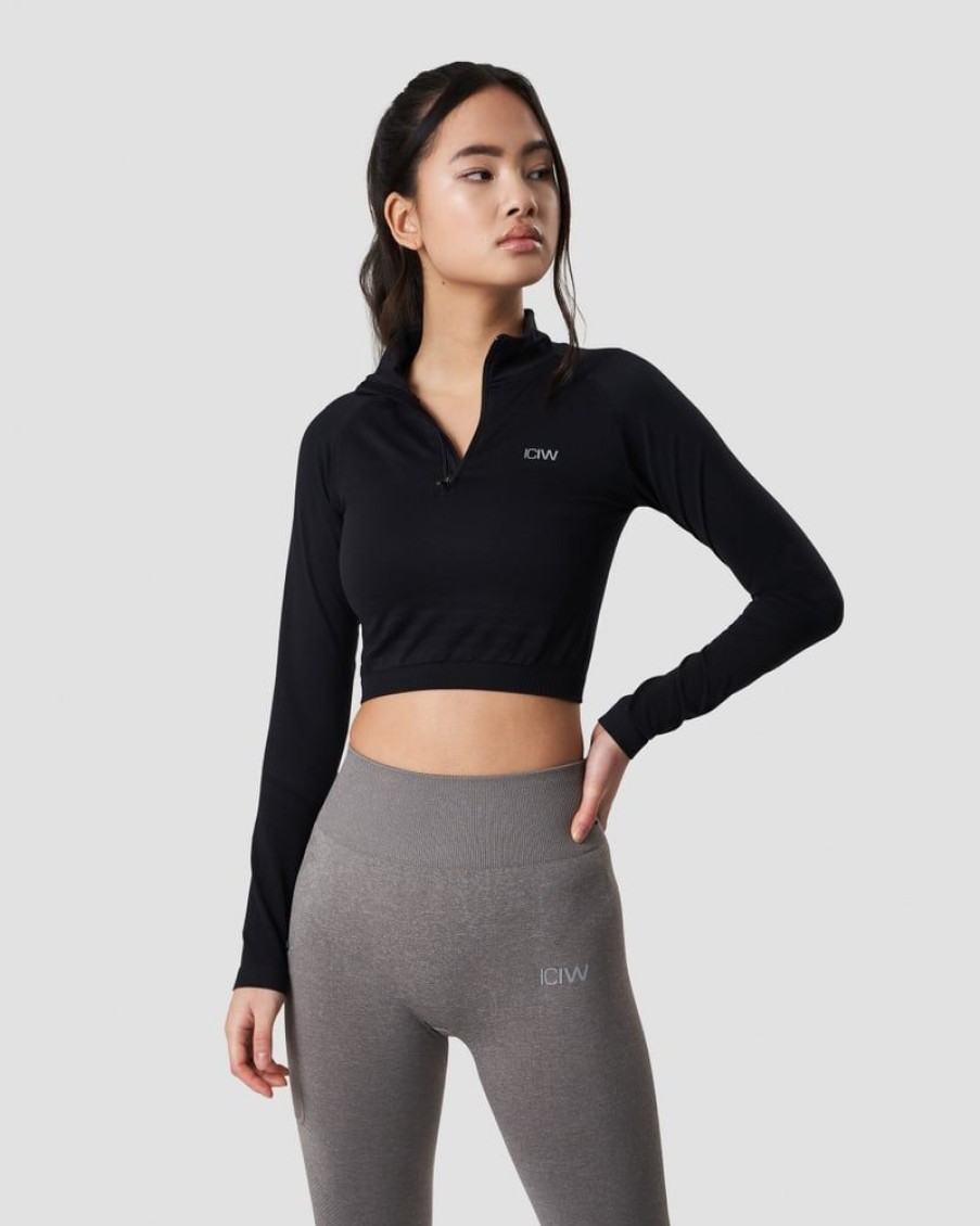 Dame ICIW Langermet | Define Cropped 1/4 Zip Black