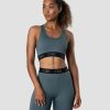 Dame ICIW Sport-Bh | Define Seamless Logo Sports Bra Jungle Green/Black