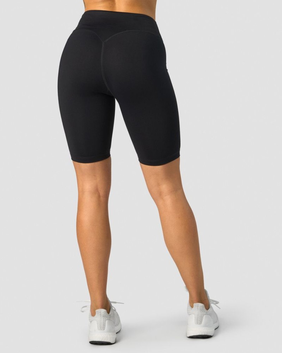 Dame ICIW Shorts | Classic V-Shape Biker Shorts Black Wmn