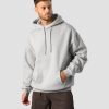 Herre ICIW Langermet | Everyday Relaxed Hoodie Center Logo Men Light Grey Melange