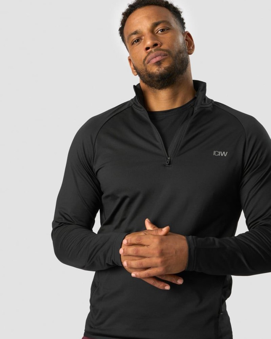 Herre ICIW Langermet | Ultimate Training 1/4 Zip Black