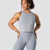 Dame ICIW Topper | Revive Mesh Cropped Tank Top Wmn Dusty Blue