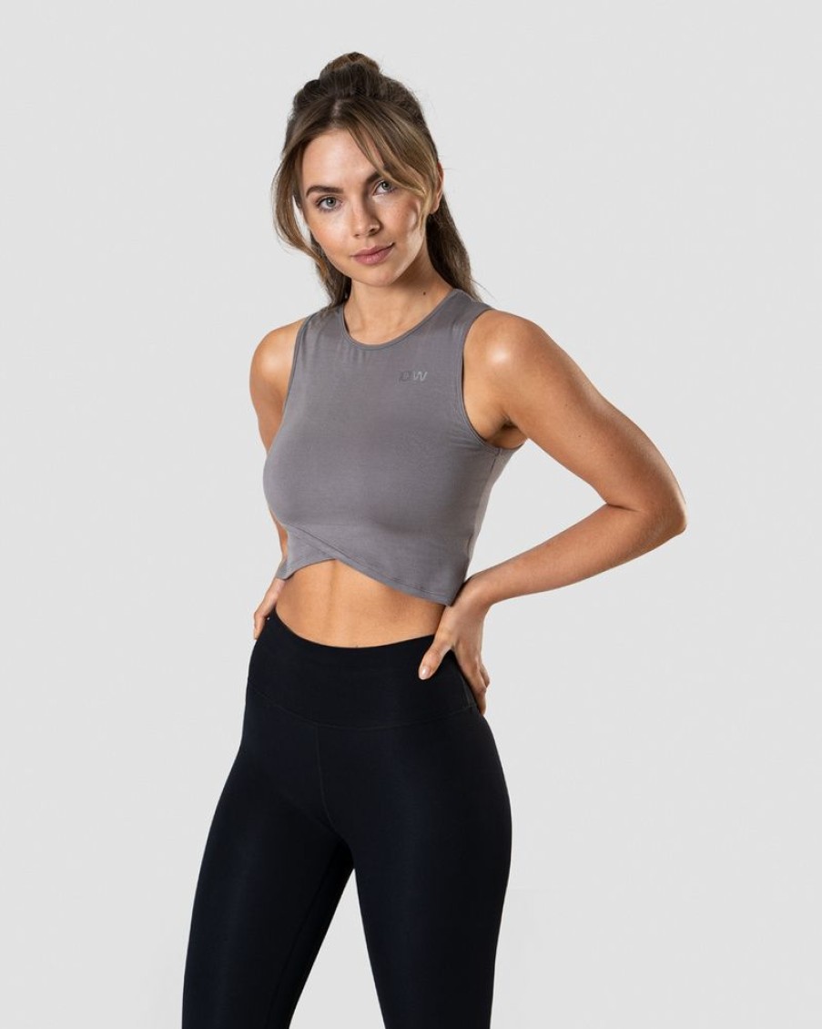 Dame ICIW Topper | Nimble Crop Top Grey Wmn