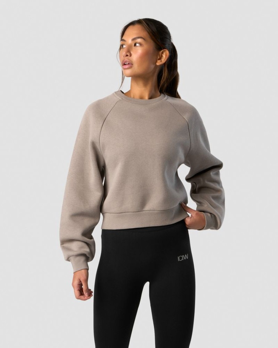 Dame ICIW Langermet | Everyday Cropped Crewneck Greige