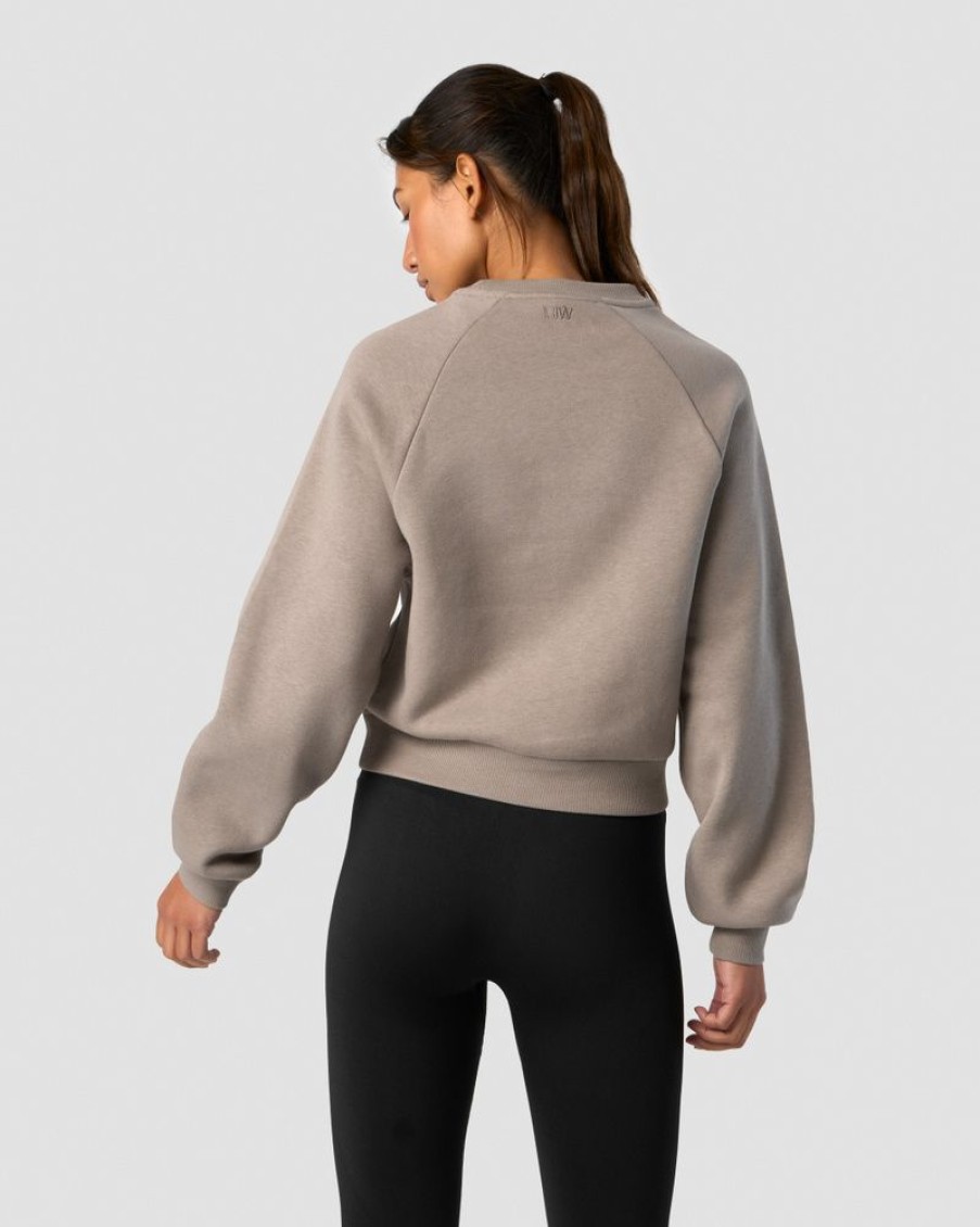 Dame ICIW Langermet | Everyday Cropped Crewneck Greige