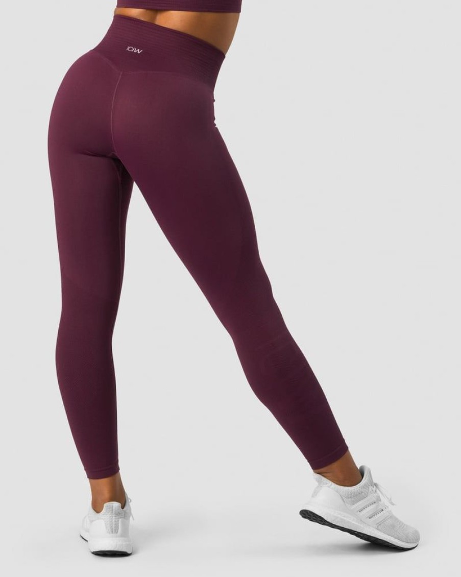 Dame ICIW Tights & Leggings | Define Seamless V-Shape Tights Maroon