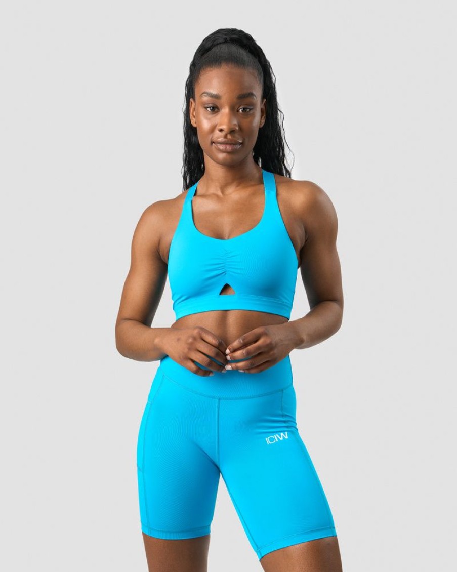 Dame ICIW Sport-Bh | Scrunch Adjustable Sports Bra Blue