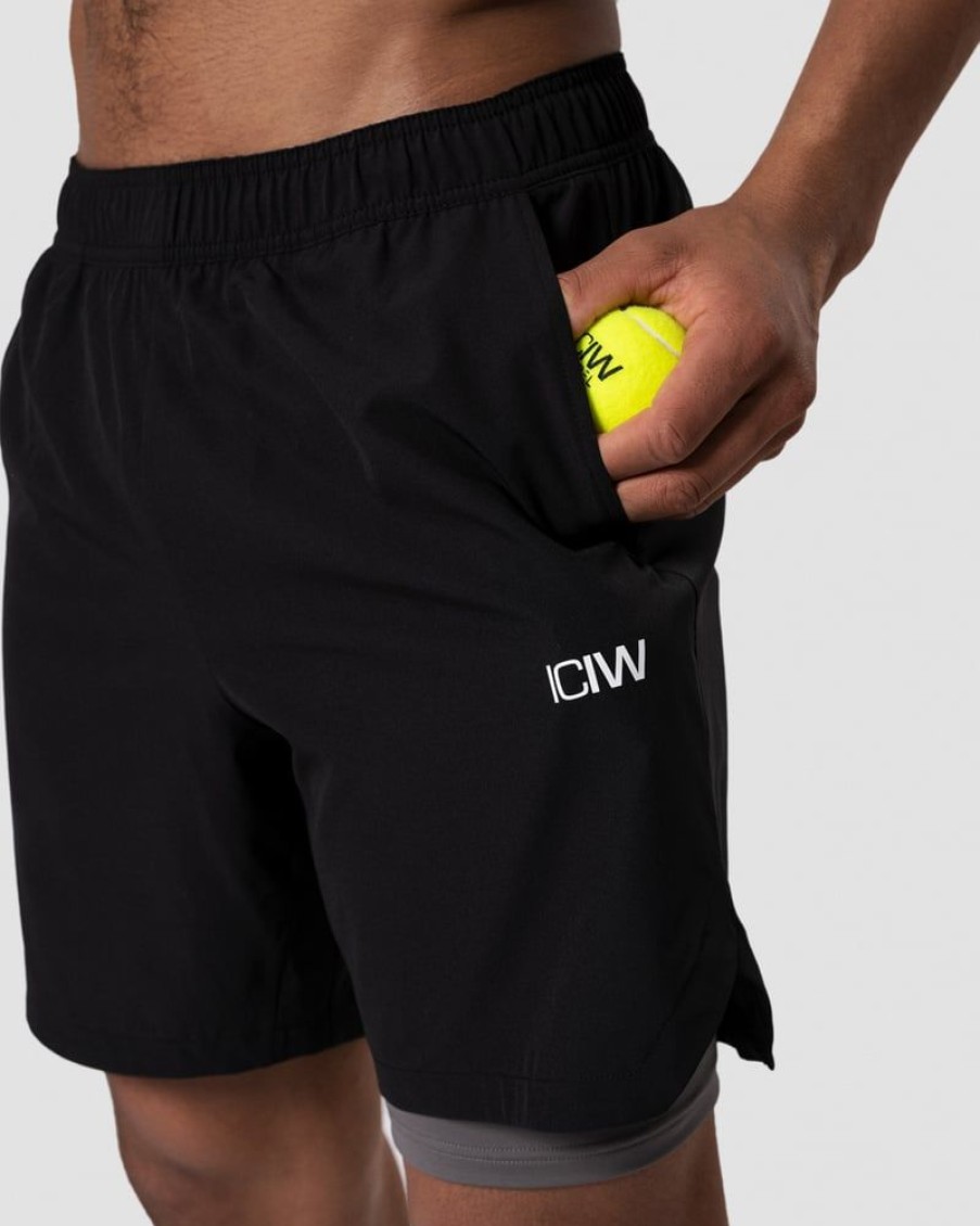 Herre ICIW Shorts | Training 2-In-1 Shorts Black/Grey Men