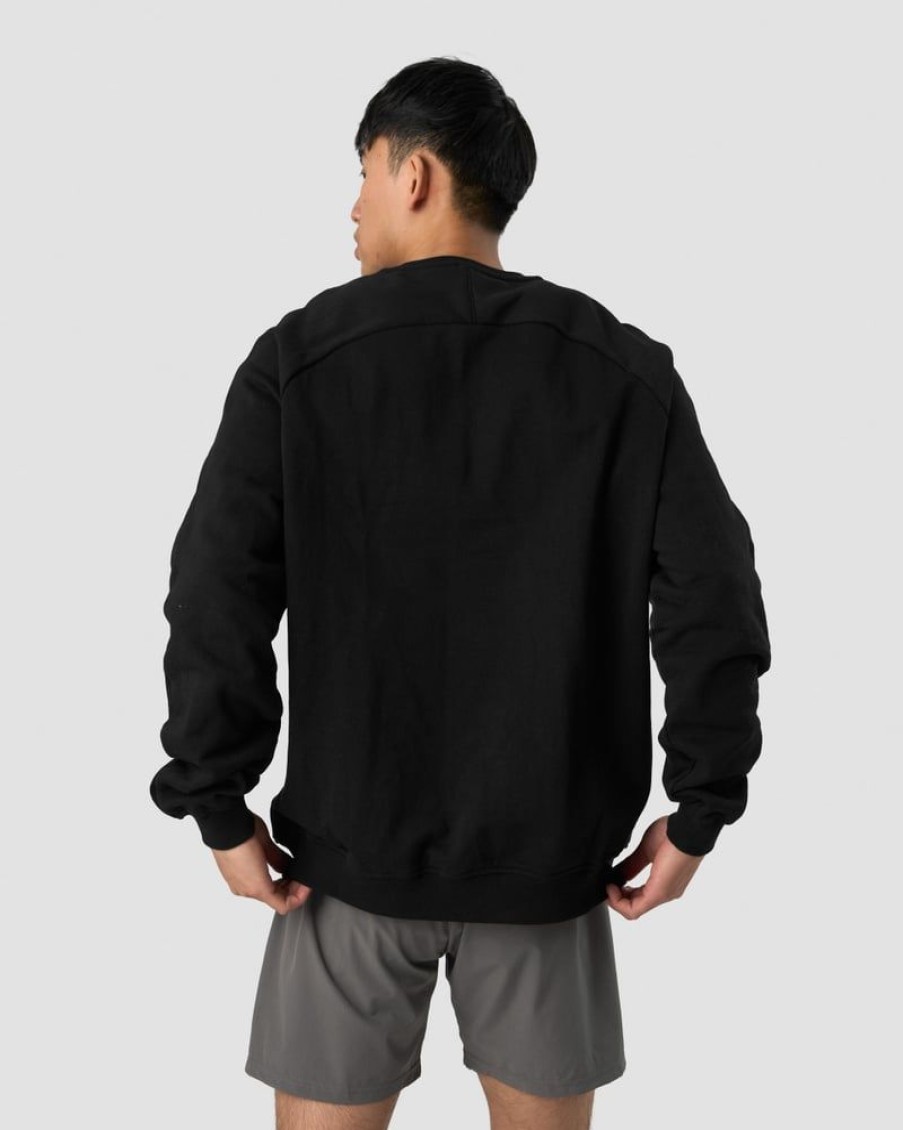 Herre ICIW Langermet | Essential Crewneck Loose Fit Black Men