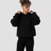 Dame ICIW Langermet | Soft Knit Oversized Hoodie Black