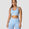 Dame ICIW Sport-Bh | Rush Seamless Sports Bra Powder Blue Melange