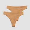 Dame ICIW Seamless | Everyday Seamless Thong 2-Pack Almond