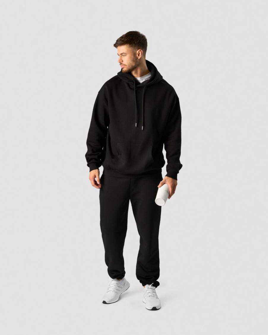 Herre ICIW Langermet | Everyday Relaxed Hoodie Center Logo Men Black