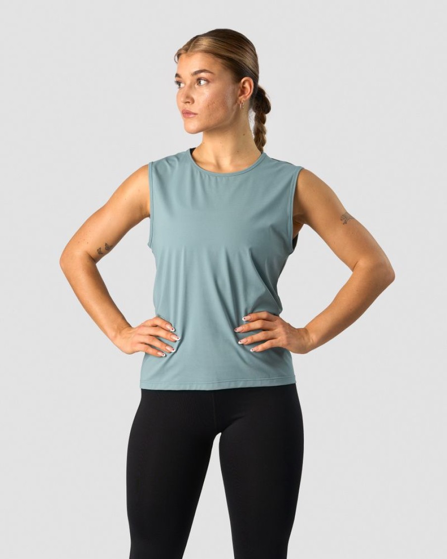 Dame ICIW Topper | Classic Tank Top Steel Blue