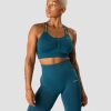 Dame ICIW Sport-Bh | Define Seamless Scrunch Sports Bra Dk Teal