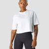 Dame ICIW T-Shirts | Everyday Cotton Cropped T-Shirt White