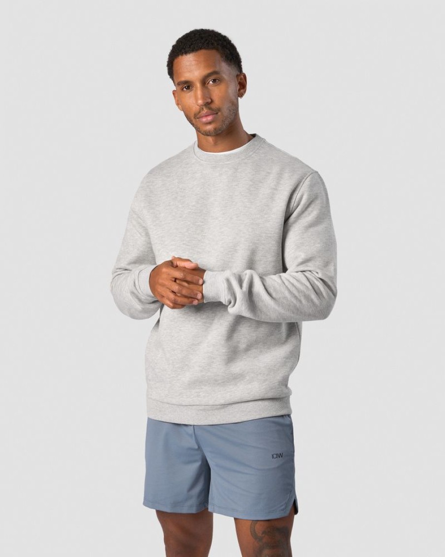 Herre ICIW Langermet | Everyday Crewneck Men Light Grey Melange