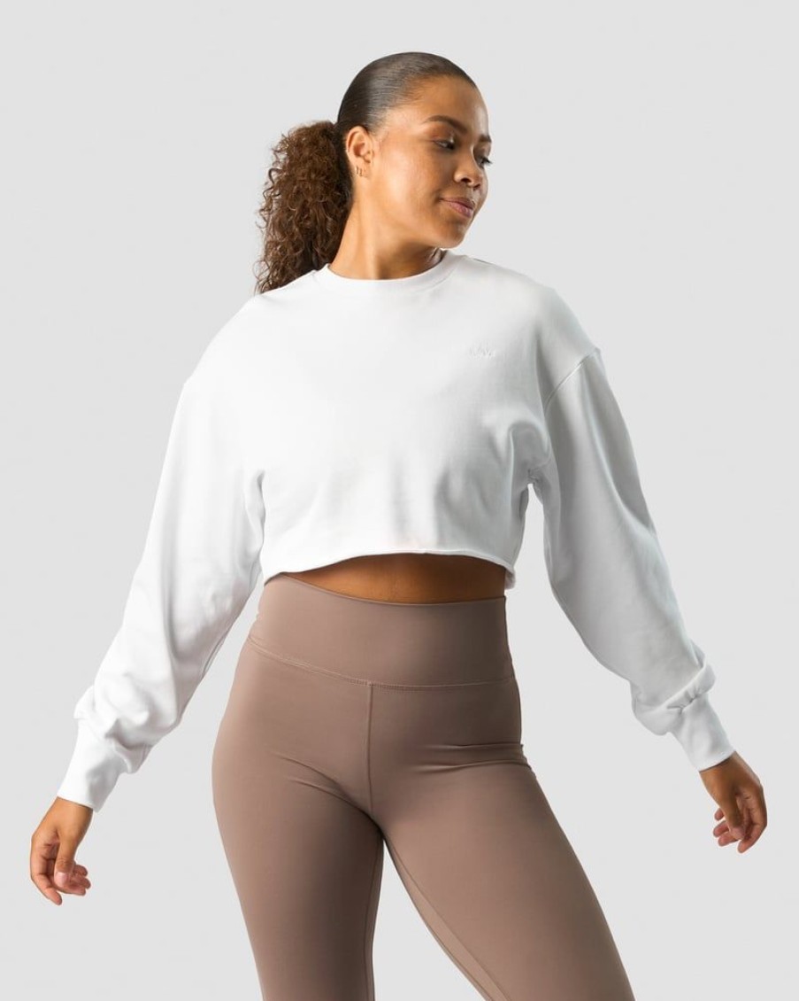 Dame ICIW Langermet | Nimble Cropped Crewneck White