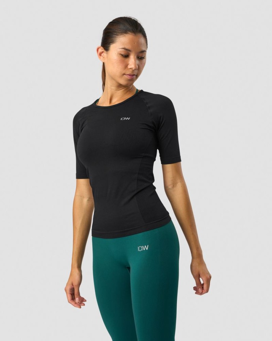 Dame ICIW Seamless | Everyday Seamless T-Shirt Mid Sleeve Black