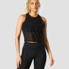 Dame ICIW Topper | Revive Mesh Cropped Tank Top Wmn Black