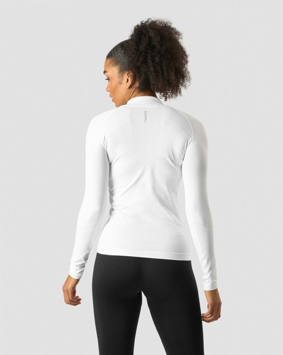 Dame ICIW Seamless | Everyday Seamless 1/4 Zip Wmn White