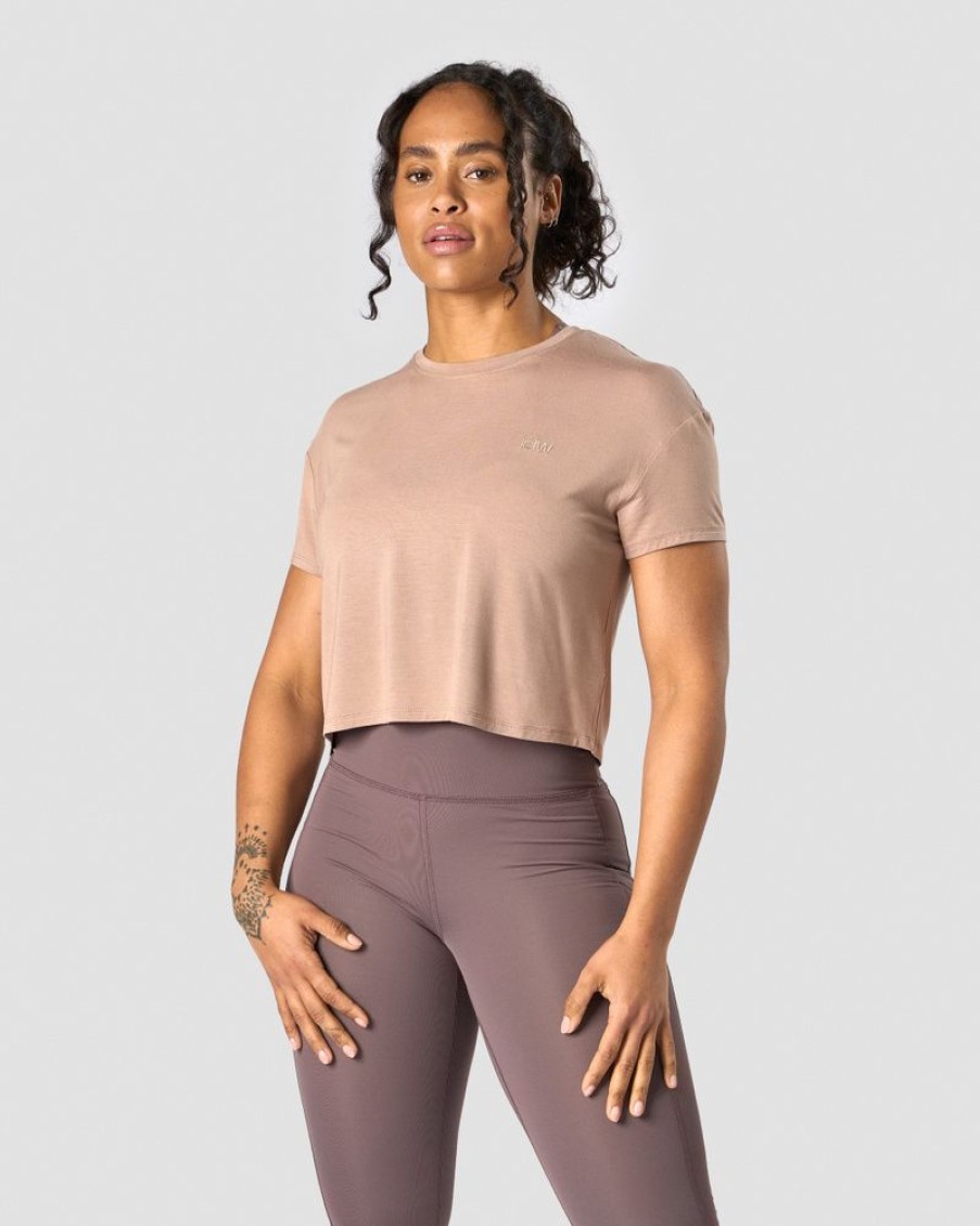 Dame ICIW T-Shirts | Everyday Cropped T-Shirt Cappuccino