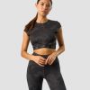 Dame ICIW T-Shirts | Ultimate Training Cropped T-Shirt Black Camo