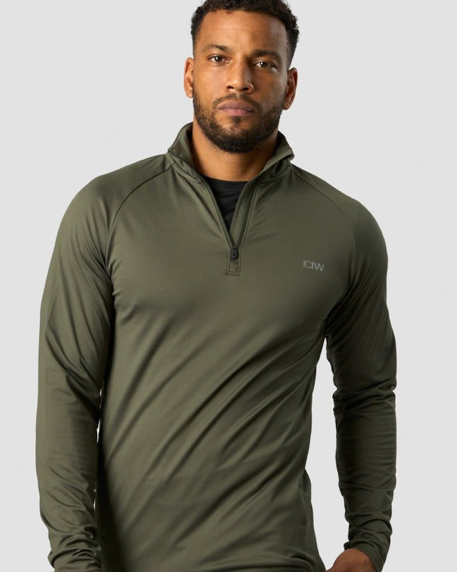 Herre ICIW Langermet | Ultimate Training 1/4 Zip Green