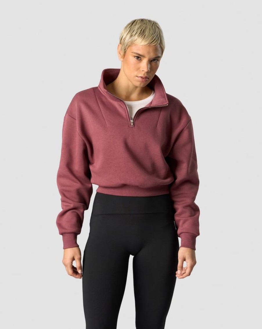 Dame ICIW Langermet | Nimble Cropped 1/4 Zip Wild Berry