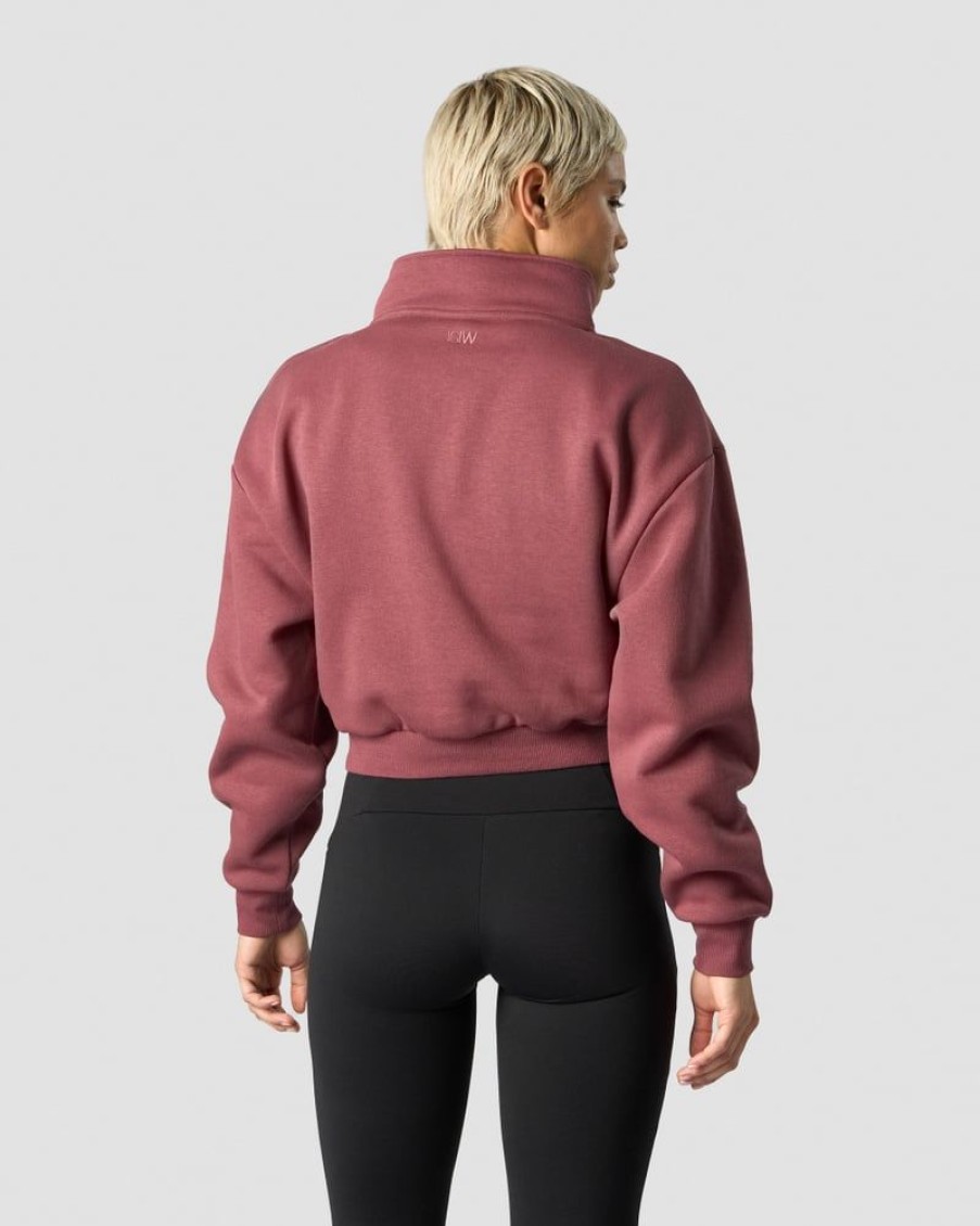 Dame ICIW Langermet | Nimble Cropped 1/4 Zip Wild Berry