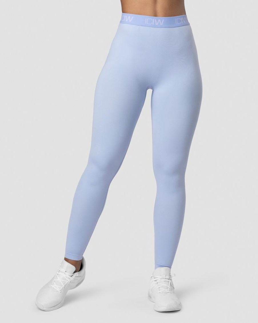 Dame ICIW Tights & Leggings | Define Seamless Logo Tights Wmn Powder Blue