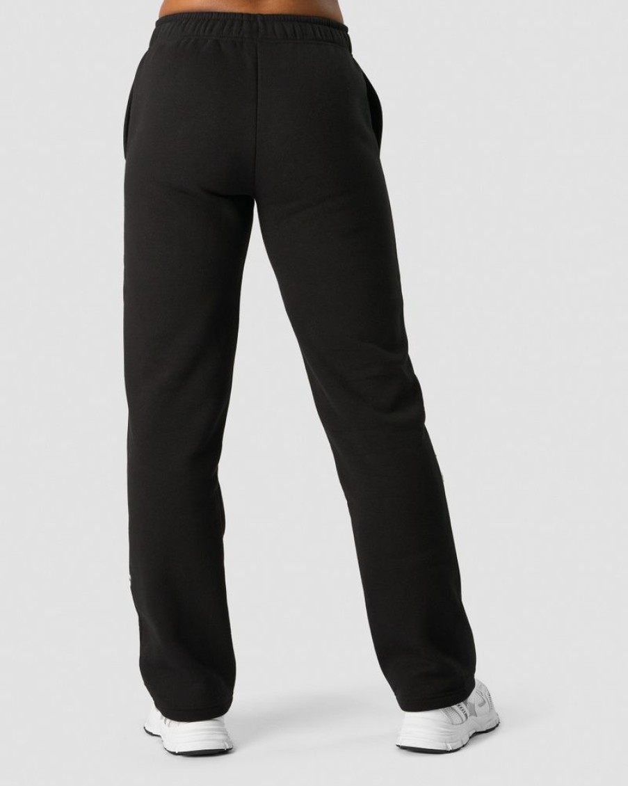 Dame ICIW Bukser | Everyday Straight Leg Sweatpants Black