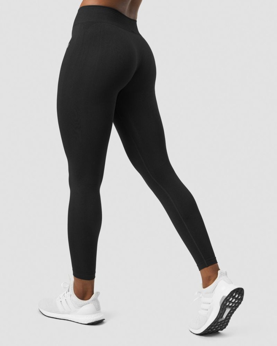 Dame ICIW Tights & Leggings | Define Seamless Tights Mid Waist Black