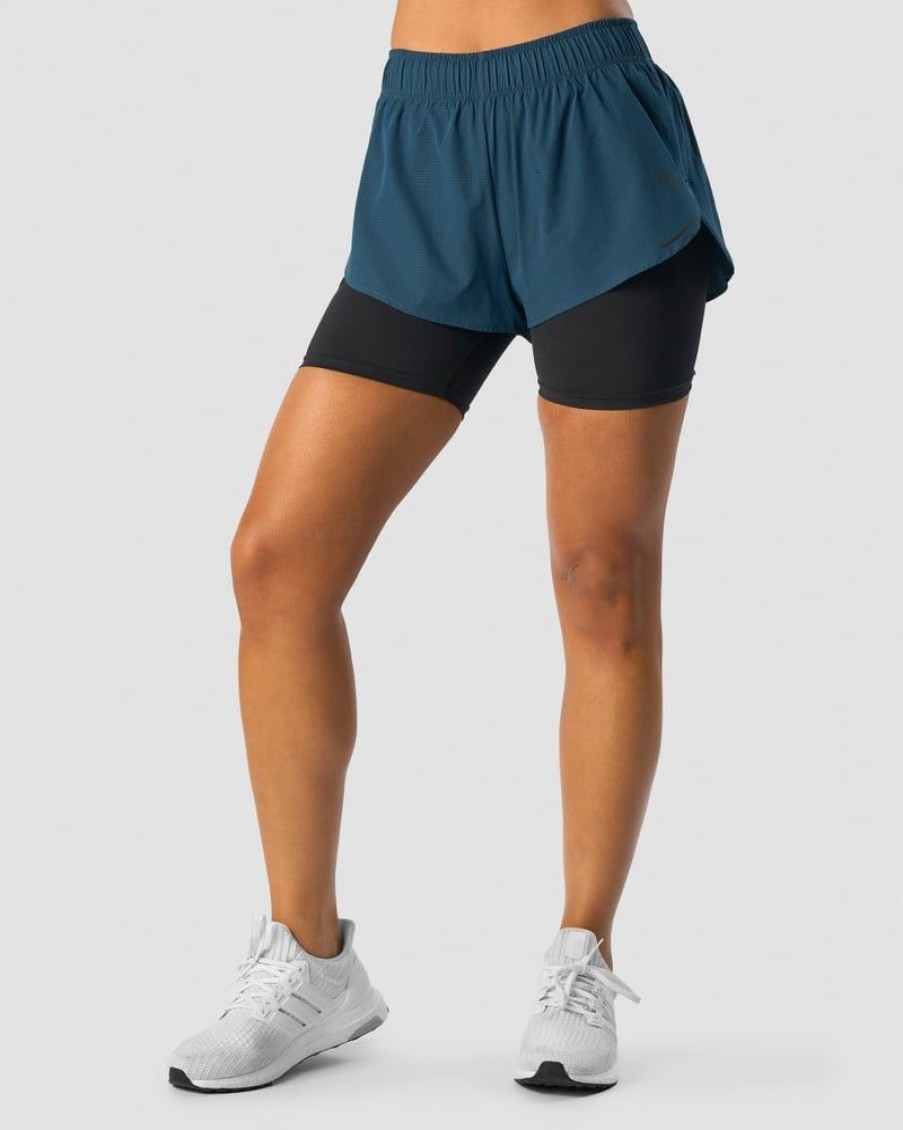 Dame ICIW Shorts | Charge 2-In-1 Shorts Wmn Teal